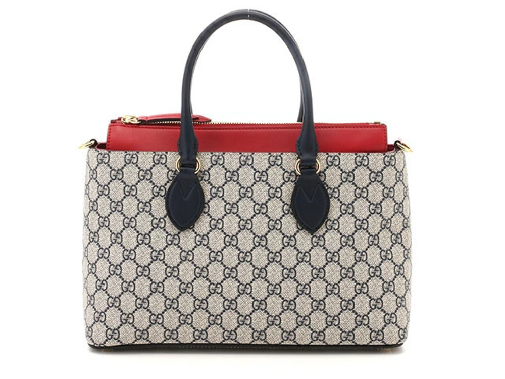 Gucci Shoulder Bag GG Supreme Canvas Calfskin